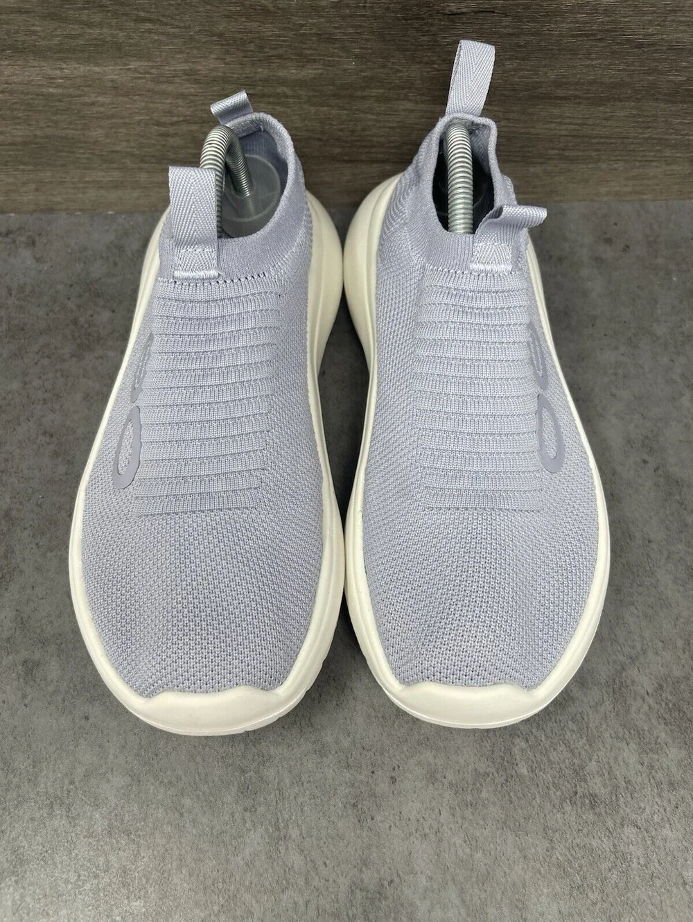 OOFOS OOmy Stride Slip On Knit Recovery Shoes Gray Womens Size 10 Walking